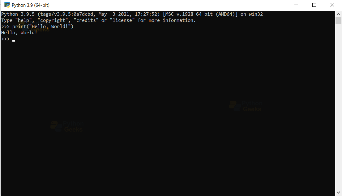 Python Interpreter Python Geeks