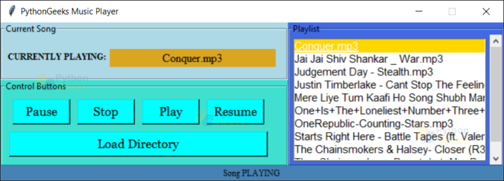 How to Create a Music Player using Python - Python Geeks