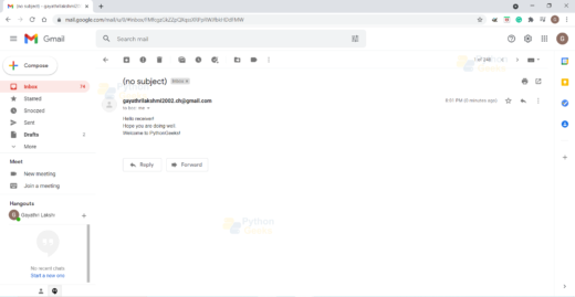 Send Email using Python - Python Geeks